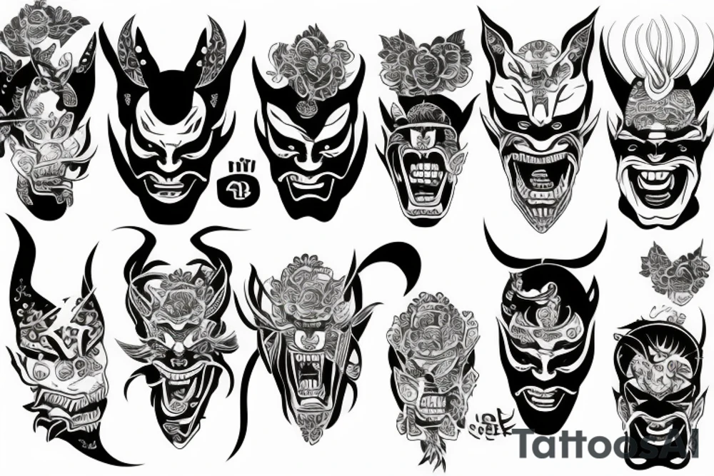 Hannya mask tattoo idea