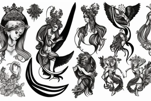 greek female gods tattoo idea