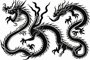 One narrow chinesse dragon tattoo idea