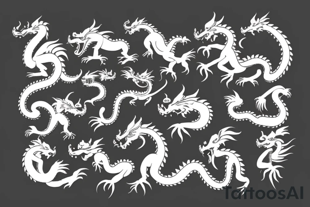 One narrow chinesse dragon tattoo idea