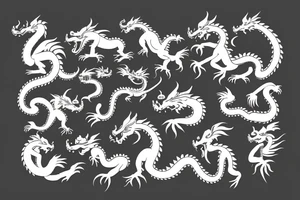 One narrow chinesse dragon tattoo idea
