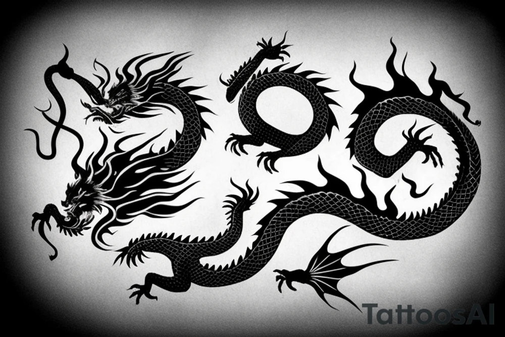 realistic chinesse dragon tattoo idea