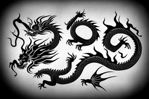 realistic chinesse dragon tattoo idea