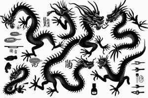 chinesse dragon art tattoo idea