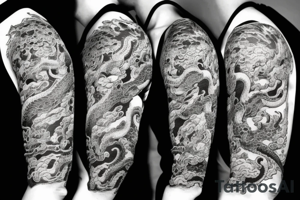 chinesse dragon art tattoo idea