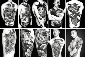 Just a body of a chinesse draong with no effetcs around it tattoo idea