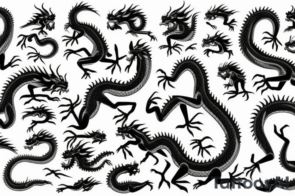 bloody chinesse dragon tattoo idea