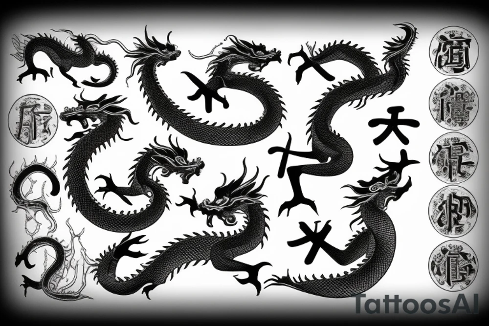 bloody chinesse dragon tattoo idea