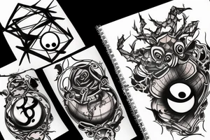 8 ball spider tattoo idea