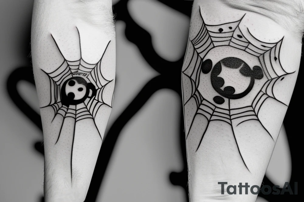 8 ball spider tattoo idea