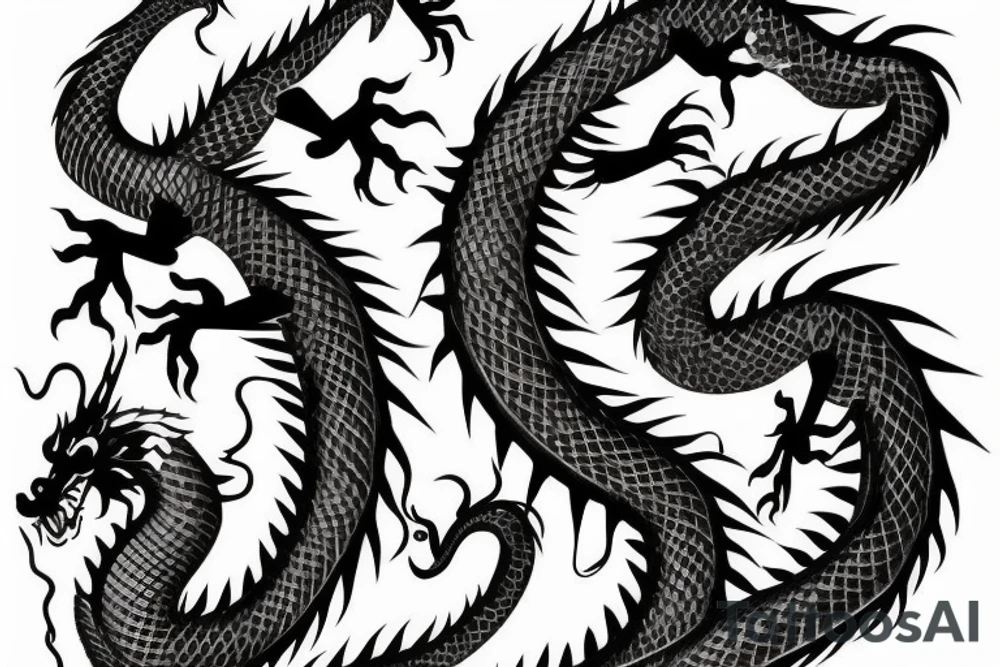 chinesse dragon tattoo idea