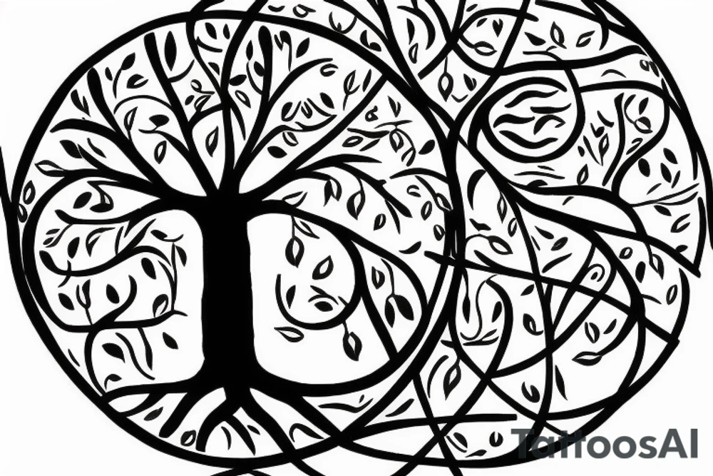 Tree of life with a cross tattoo idea