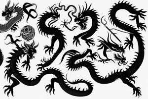 single chinesse dragon tattoo idea