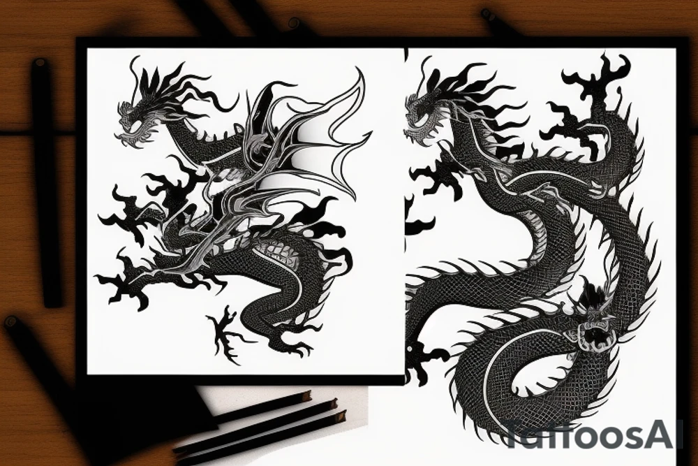 chinesse dragon tattoo idea