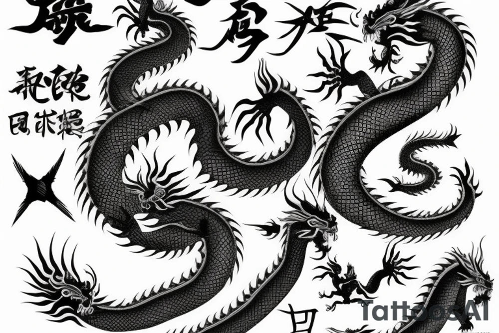 chinesse dragon tattoo idea