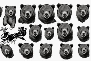 angry bear tattoo idea