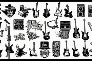 Electric guitar tattoo idea