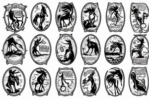 Horse on a surfboard tattoo idea