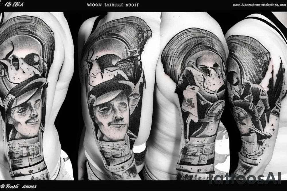 automatic rifle tattoo idea
