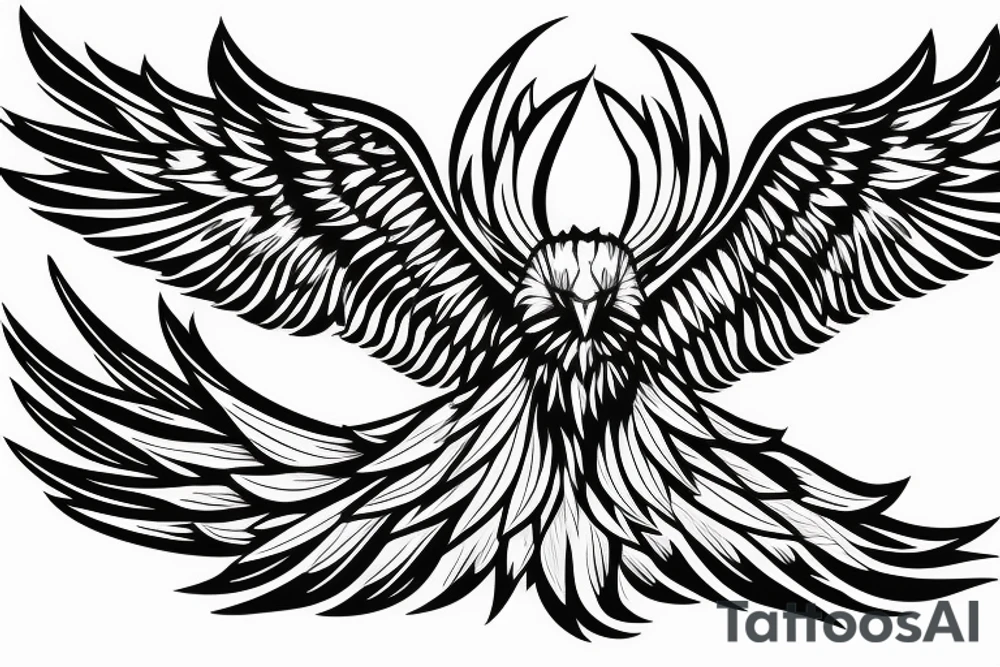 an eagle with its wings spread looking straight at you tattoo idea an eagle with its wings spread looking straight at you tattoo idea