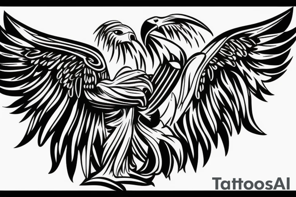 an eagle with its wings spread looking straight at you tattoo idea an eagle with its wings spread looking straight at you tattoo idea