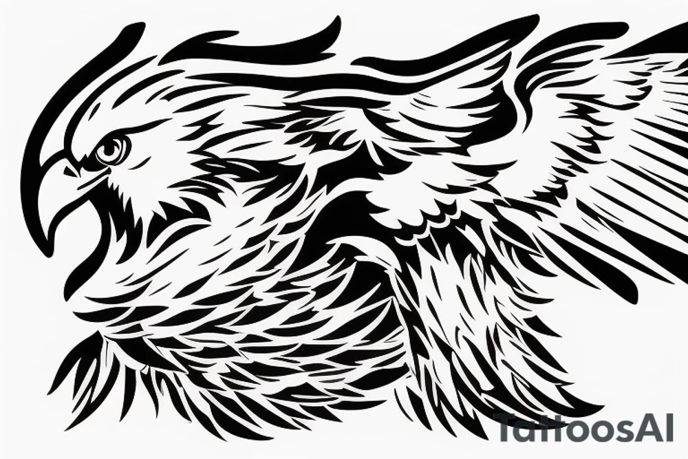 an eagle with its wings spread looking straight at you tattoo idea an eagle with its wings spread looking straight at you tattoo idea