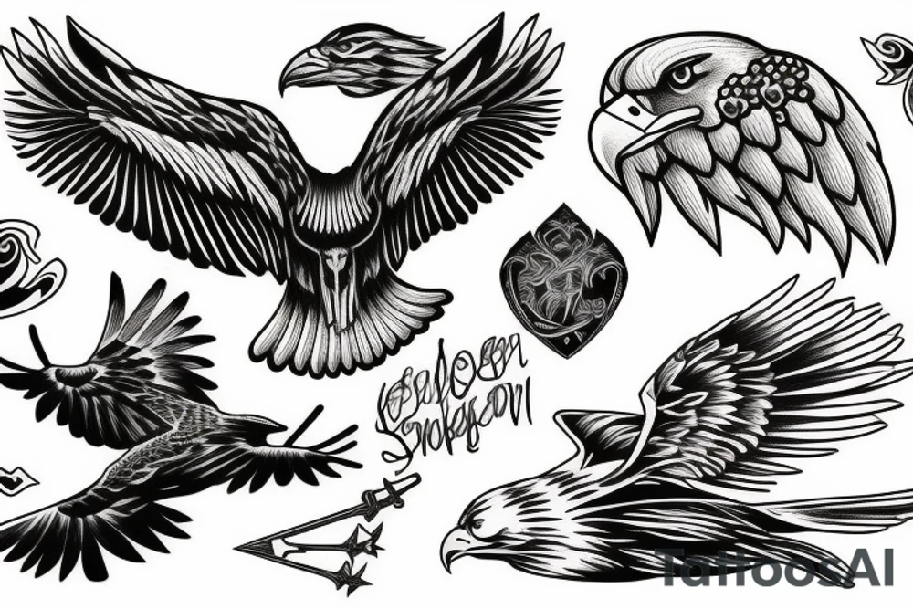 an eagle soaring tattoo idea