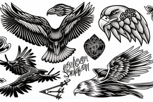 an eagle soaring tattoo idea