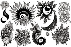 Luna y sol tattoo idea