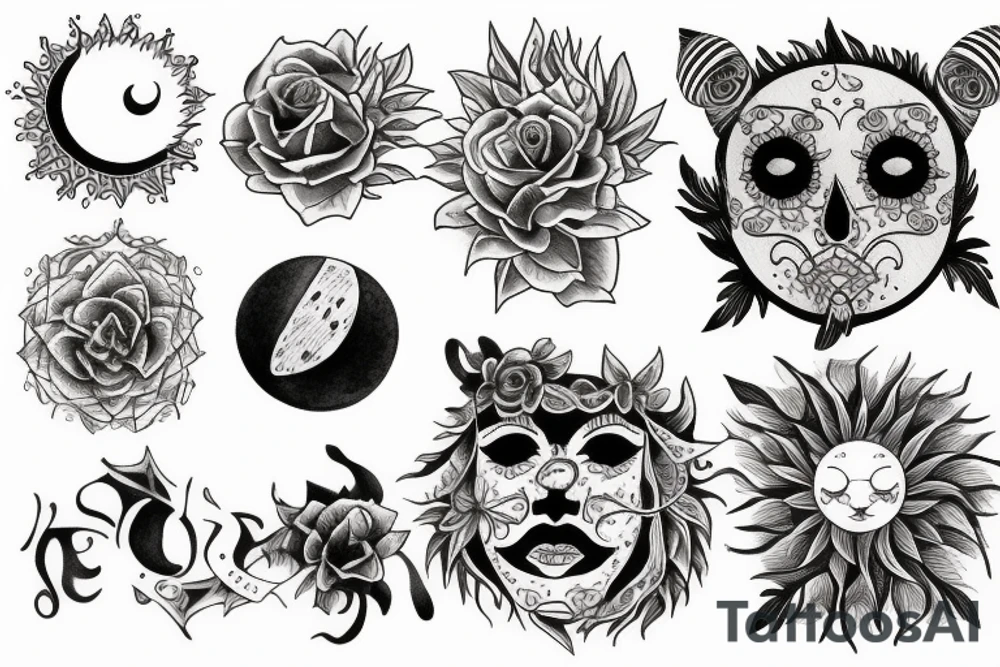 Luna y sol tattoo idea