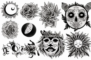 Luna y sol tattoo idea