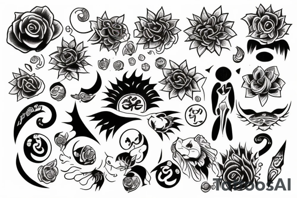 Luna y sol tattoo idea