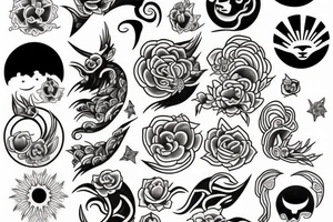 Luna y sol tattoo idea