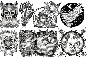 Luna y sol tattoo idea