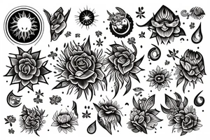 Luna y sol tattoo idea