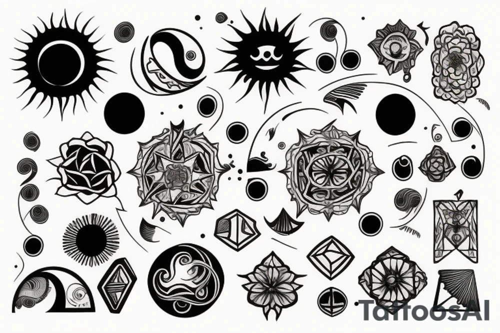Luna y sol tattoo idea