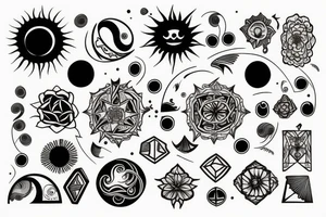 Luna y sol tattoo idea
