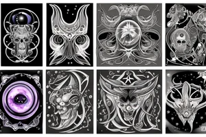 Luna sol galaxia tattoo idea