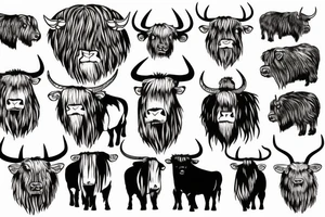 Highland Bull tattoo idea
