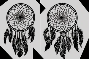 dream catcher rip cage tattoo idea