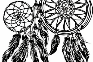 dream catcher rip cage tattoo idea