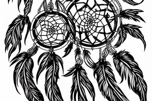 dream catcher rip cage tattoo idea