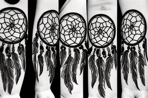 dream catcher rip cage tattoo idea