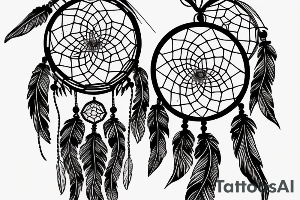 dream catcher rip cage tattoo idea