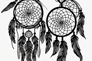 dream catcher rip cage tattoo idea