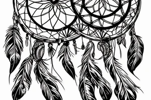 dream catcher rip cage tattoo idea