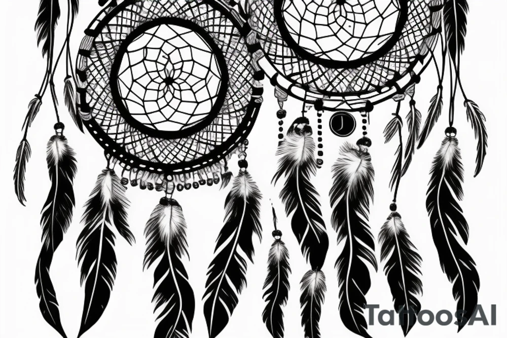 think dream catcher for rib cage tattoo idea