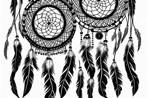 think dream catcher for rib cage tattoo idea