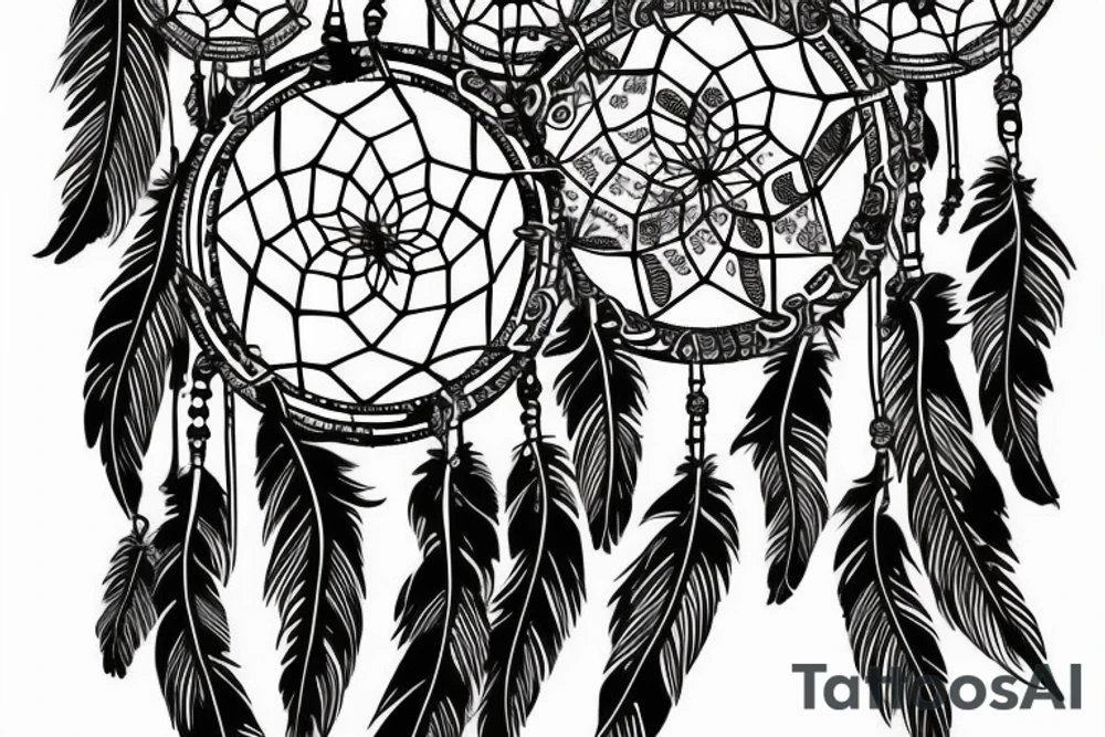 think dream catcher for rib cage tattoo idea