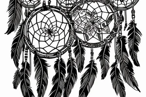 think dream catcher for rib cage tattoo idea
